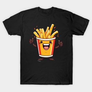 kawaii french fries T-Shirt cute potato food T-Shirt